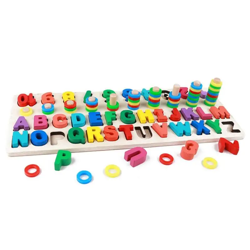 Детские деревянные математические познавательные счетные инструменты дети учатся считать цифры геометрические соответствующие Обучающие игрушки детские развивающие игрушки