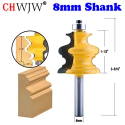 CHWJW 1 шт. 8 мм хвостовиком архитектурная Лепка фреза линия нож Деревообработка резак шипорезный Станок для деревообрабатывающих