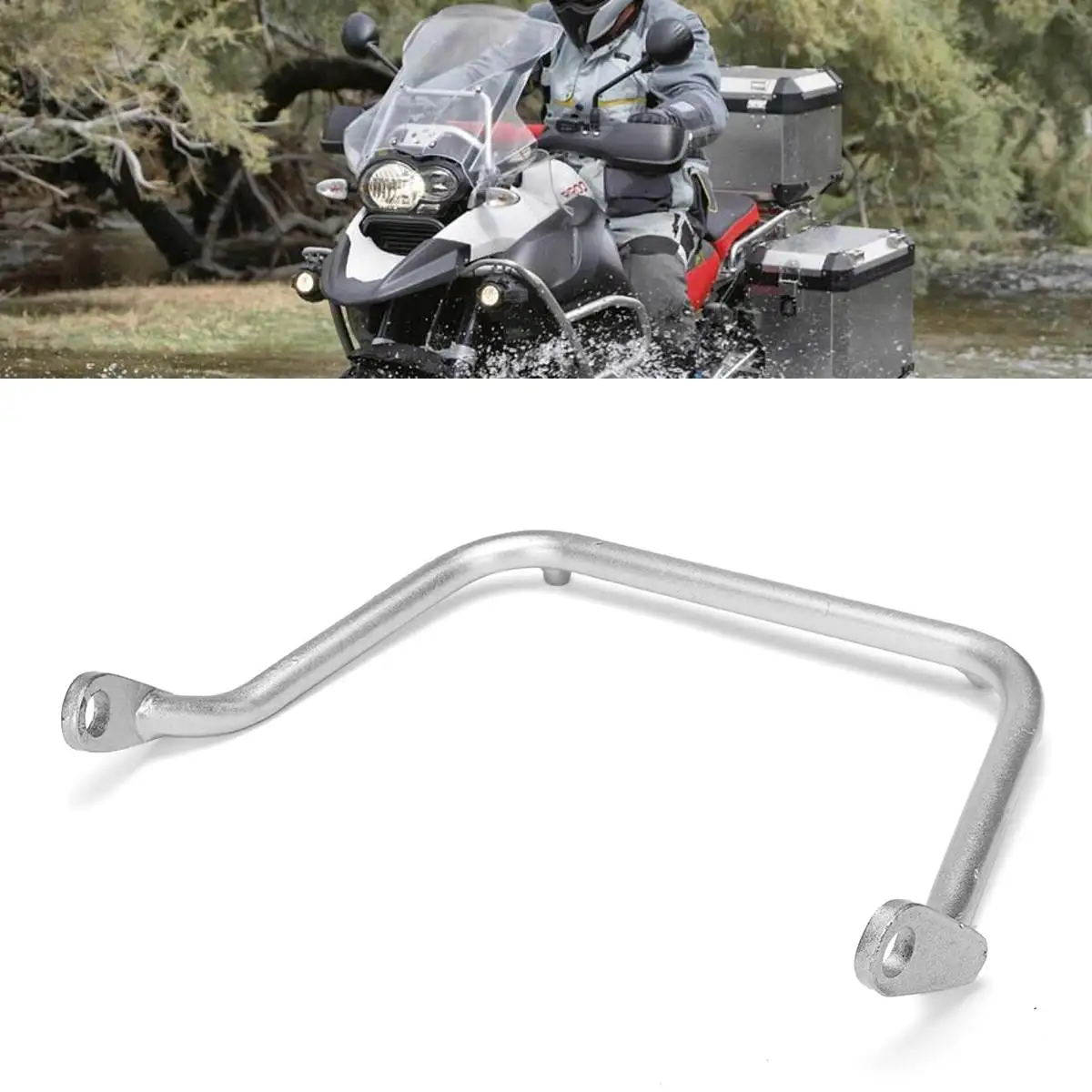 

Front Steel Pre-Drilled Matte Finish Surface Silver Windshield Mounting Bracket For BMW R1200GS ADV 2004-2012 Long Service Life