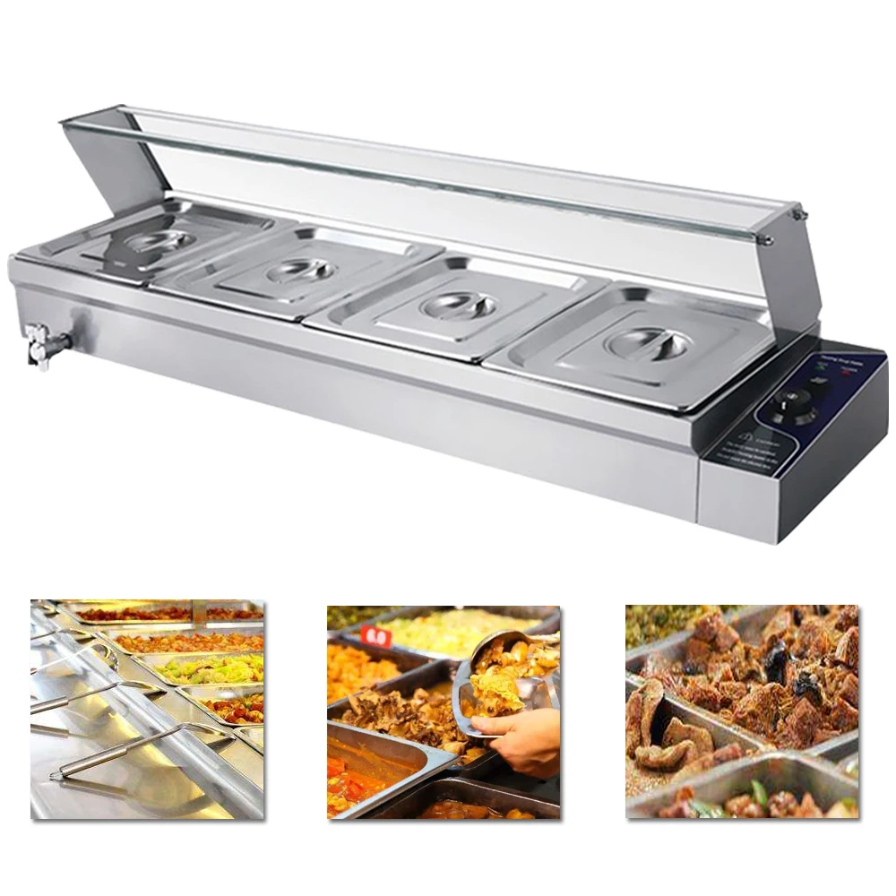 

Buffet Food Warmer Bain Marie Professional Commercial Insulation Deep Soup Stove Electric Pool Soup For Kitchen