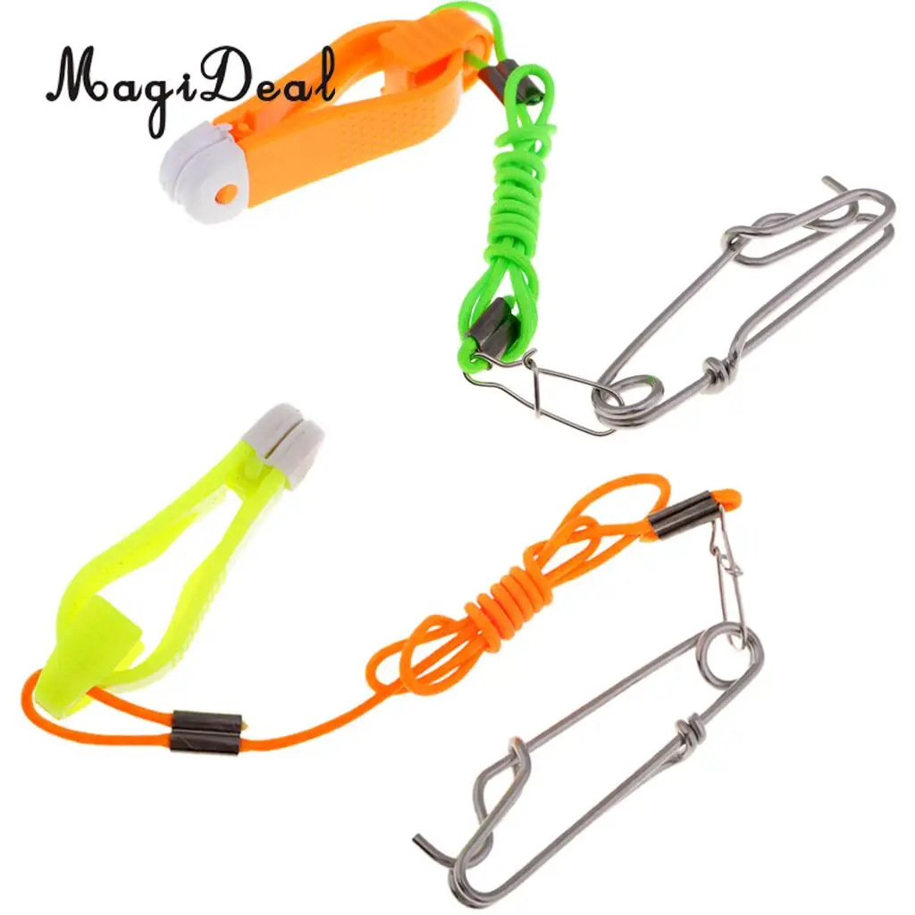 

MagiDeal Mini Power Grip Plus Planer Board Downrigger Release Clips 17' Leader with Trolling Snap