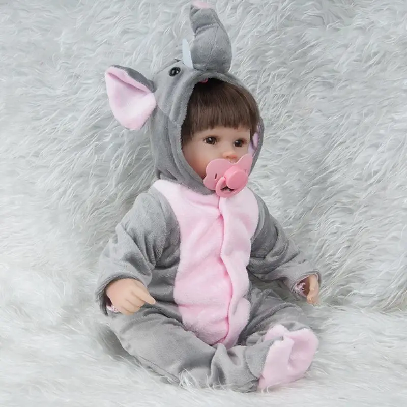 45 см симпатичная одежда со слонами Reborn модная детская кукла имитация куклы для