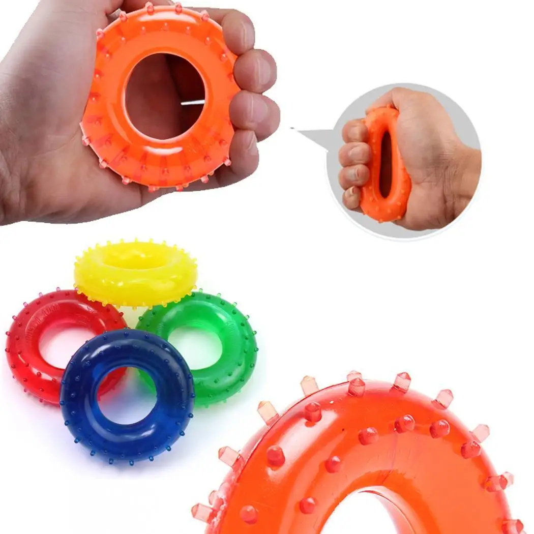

1pcs Hand Muscle Power Training Rubber Ring Exerciser Gym Expander Gripper Finger Hand Grip Ring Finger Grips Diameter Strength