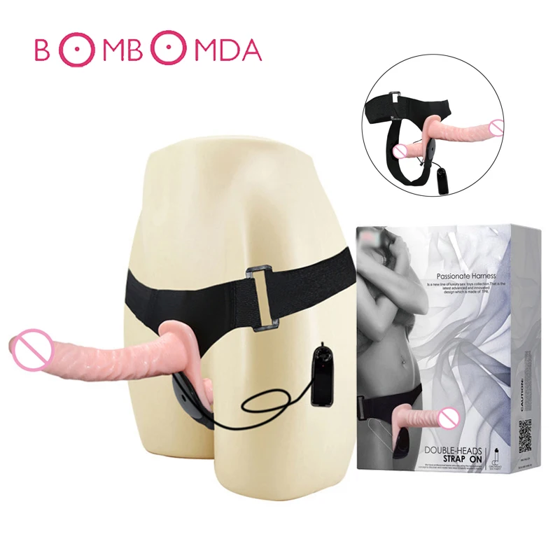 Realistic Penis Strap On Vibrating font b Dildo b font G Spot Stimulate Vibrator Panties Remote