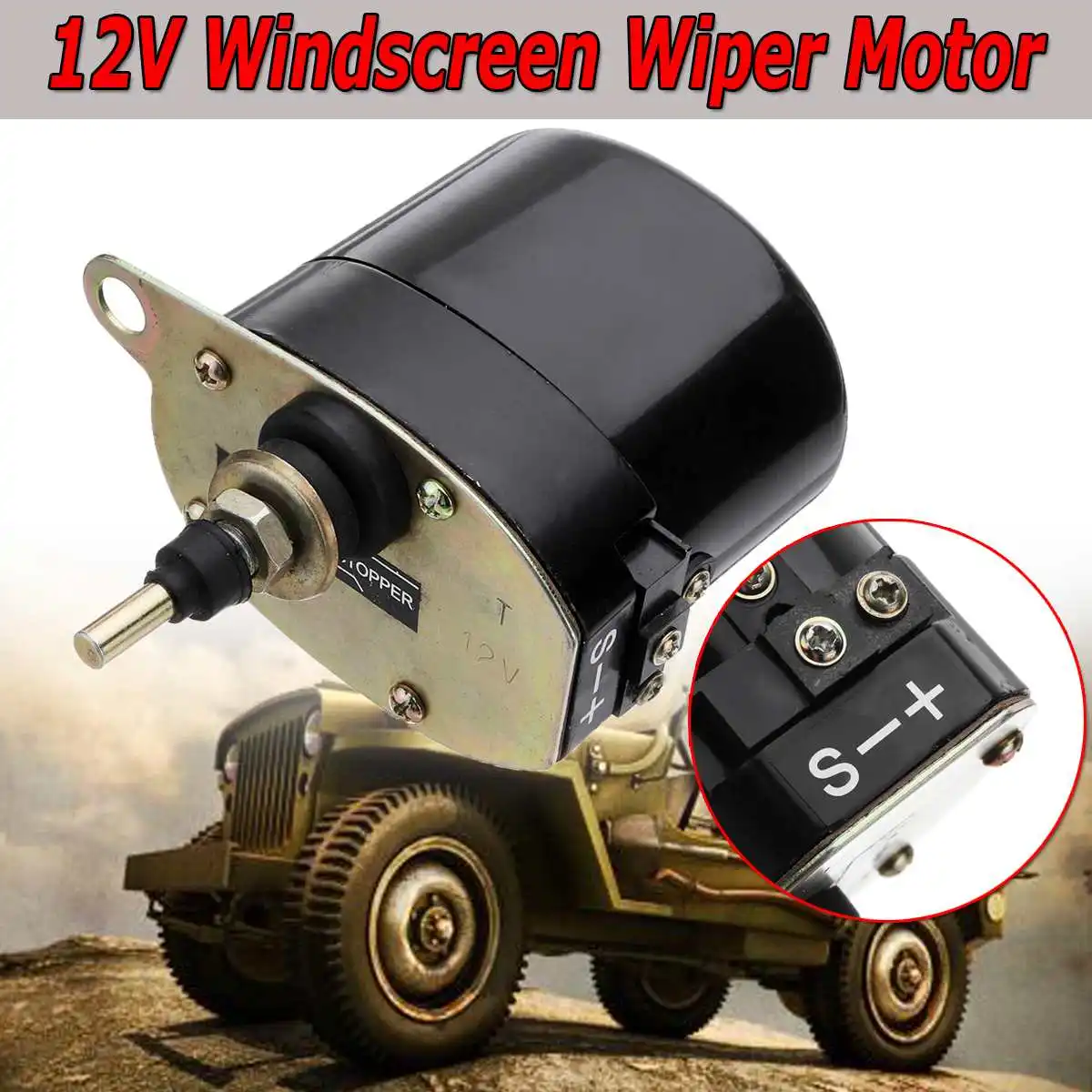 Universal 12V Car Windscreen Wiper Motor For Willys For Jeep Tractor RSM 868 01287358 7731000001 0390506510 Universal 12V Car Windscreen Wiper Motor For Willys For Jeep Tractor RSM 868 01287358 7731000001 0390506510