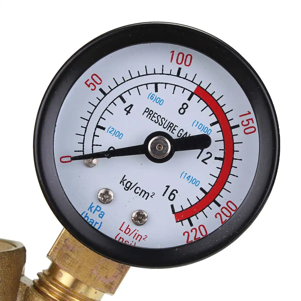 DN25 латунные клапаны для снижения давления воды регулируемый предохранительный клапан с манометром