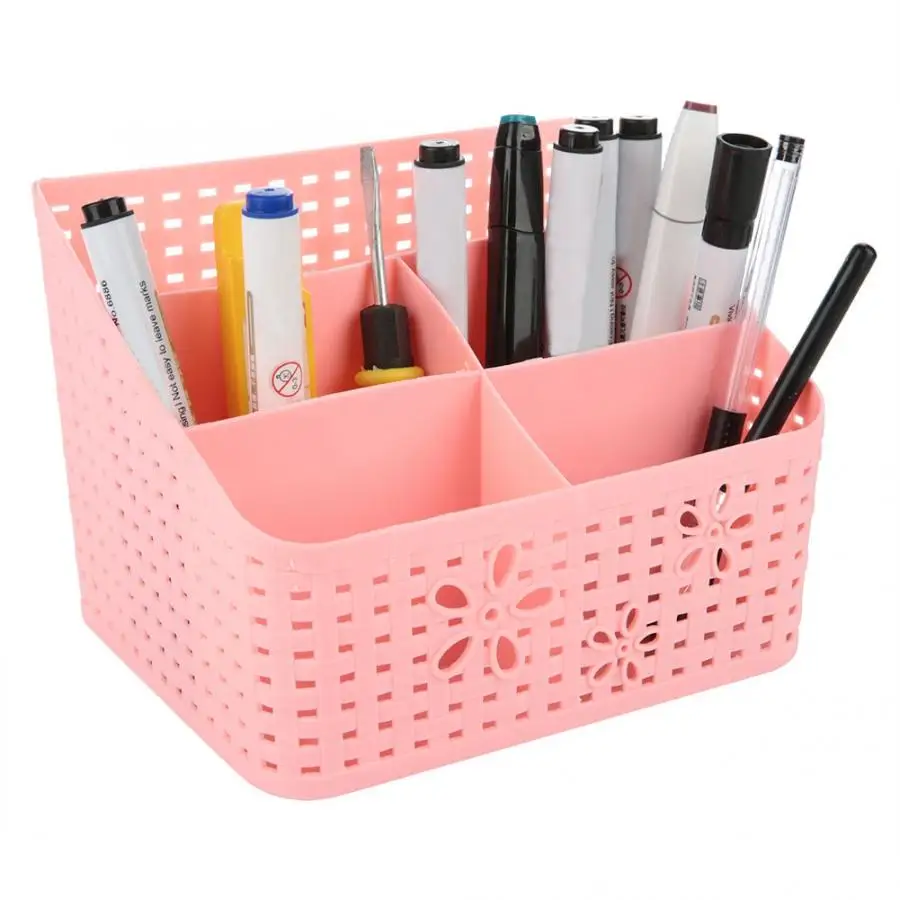 

New Arrival Home Office Classification Office Desktop Table Makeup Remote Control Hollow Storage Box Organiser Tools