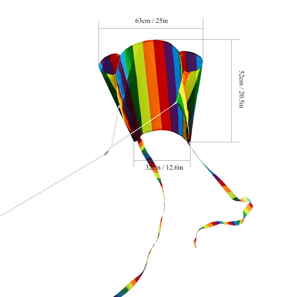 Красочные воздушный змей-параплан с 200 см хвосты 30 м Летающая линия открытый мягкий воздушный змей игрушка для детей
