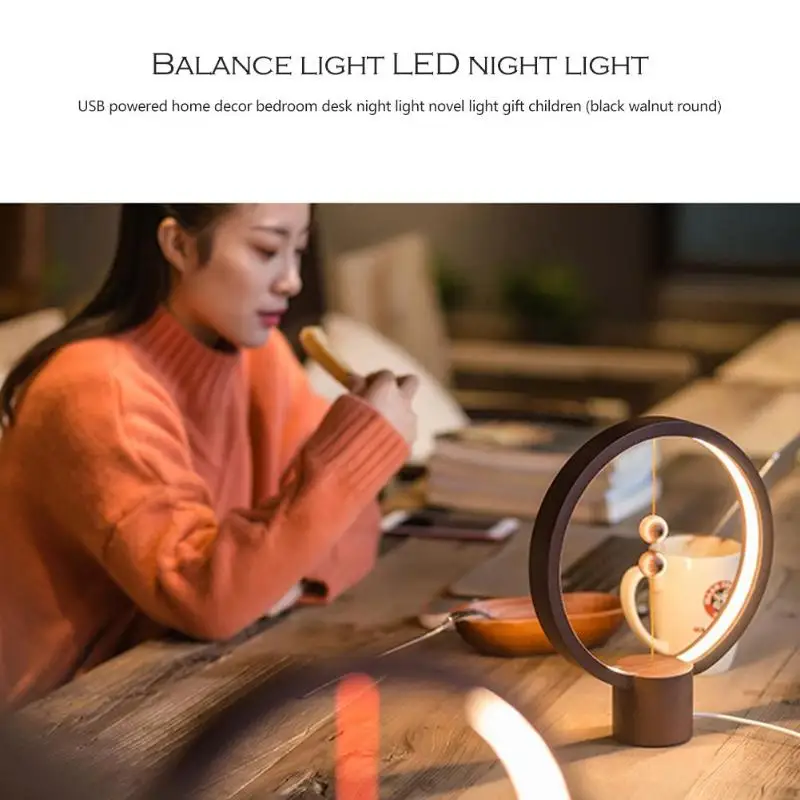 

Smart LED Night Light USB Magnetic Heng Balance Light Home Bedroom Decoration Table Lamp