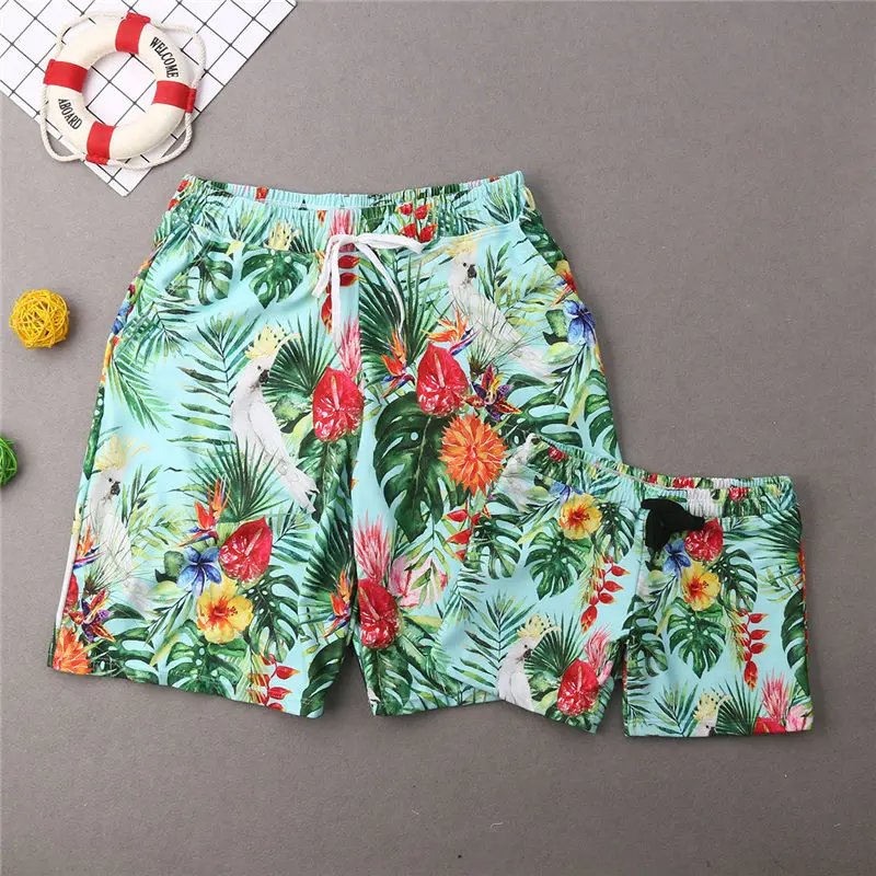 

Family Matching Swimwear Mother Father Kids Swimsuit Women Push Up Bikini Girls Leaves Swimsuit Men Boys Trunks Swimming Suit