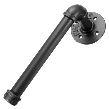 

Iron Home Toilet Tissue Paper Storage Rack Rail Industrial Rustic Metal Bathroom Toilet Roll Paper Holder Bathroom Hardware