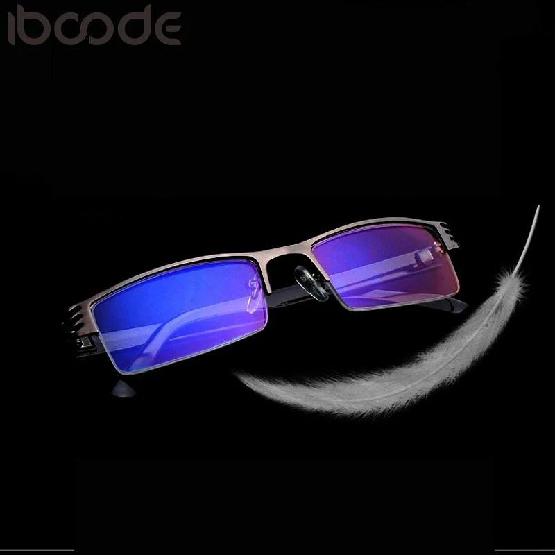 

iboode Fashion Blue Film Resin Reading Glasses Men Women Eyewear Clear Lens Optical Mirror Vintage Computer Presbyopic Glasses