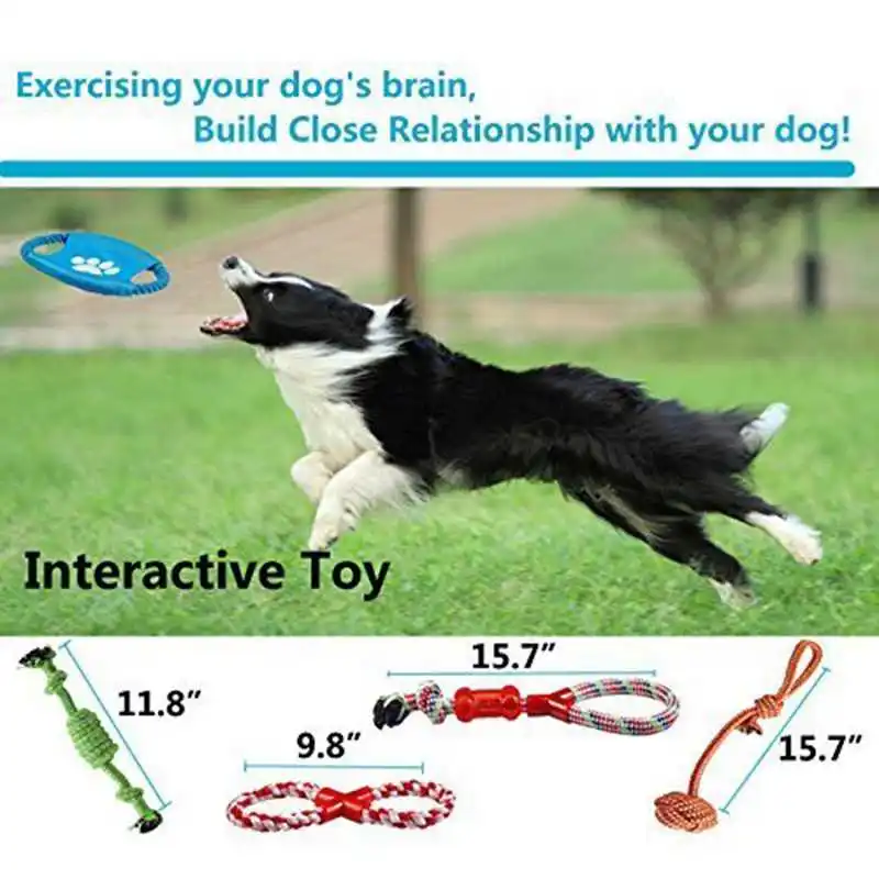 Неразъемные игрушки для собак, для агрессивных жевателей,, безопасные, лучшие, маленькие, средние, для собак, 10 упаковок, включают в себя веревочный мяч, подарки для собак на день рождения