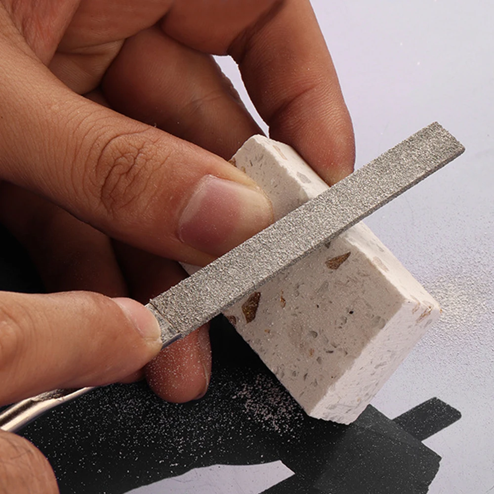 Shina 1pc Emery File Wear-resistant Flat Grinding Tool Small Scrub File High Hardness Shina 1pc Emery File Wear-resistant Flat Grinding Tool Small Scrub File High Hardness