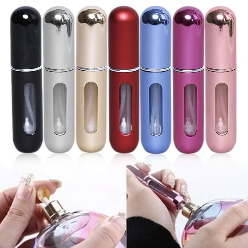

Travel Mini Refillable Conveniet Perfume Bottles Empty Atomizer Scent Pump Into Parfum Airless Pump Cosmetic Container 5ML
