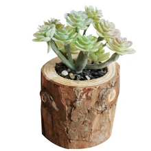 Lifelike Simulation Plant Artificial Succulent Elegant Mini Fake Succulent Fake Plant With Wooden Pot Lifelike Simulation Plant Artificial Succulent Elegant Mini Fake Succulent Fake Plant With Wooden Pot