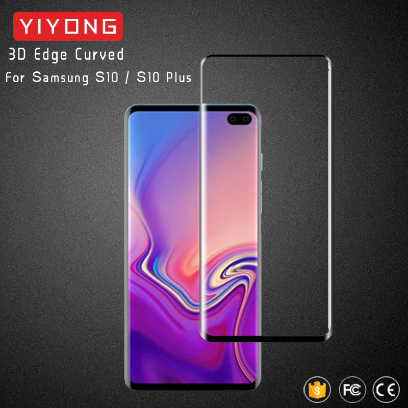 YIYONG 3D Edge Curved Glass For Samsung Galaxy S10 Plus S9 S8 Tempered Glass Screen Protector For Samsung S10 Lite S 10 9 Glass YIYONG 3D Edge Curved Glass For Samsung Galaxy S10 Plus S9 S8 Tempered Glass Screen Protector For Samsung S10 Lite S 10 9 Glass