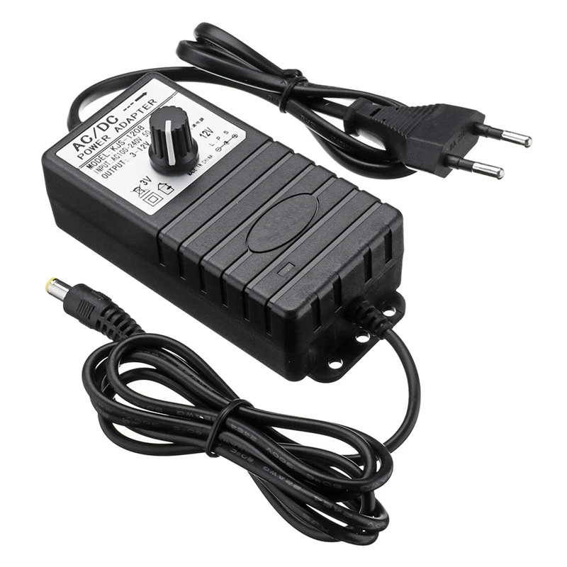 

36W 3V-12V 3A/3-24V 2A Power Adapter Adjustable Voltage AC/DC Adapter Switching Power Supply US Plug / EU Plug High Quality