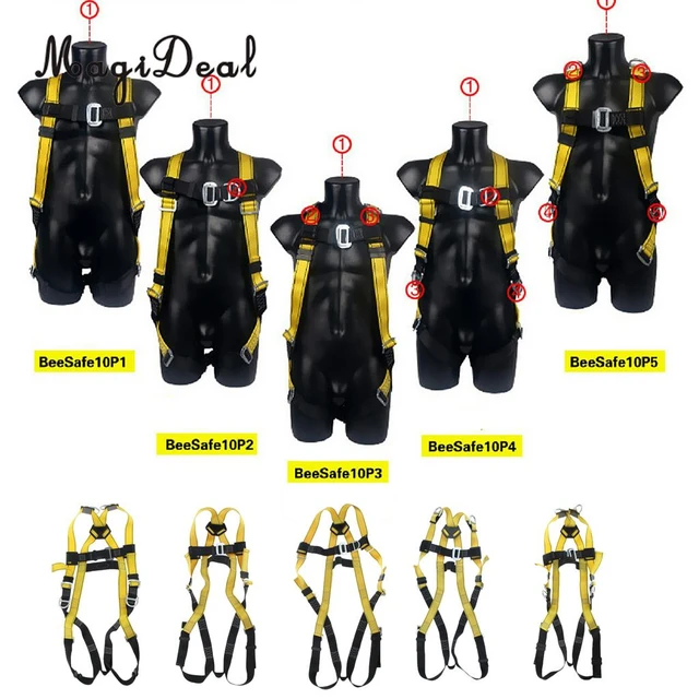 Lightweight Safety Harness Full Body Personal Fall Protection for Rock  Climbing Rescue Construction Roofing