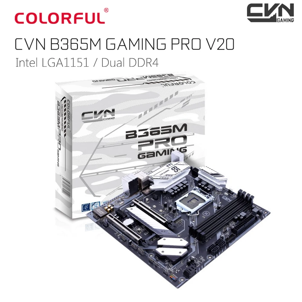 Оригинальный красочный CVN B365M GAMING PRO V20 mATX Материнская плата Intel LGA1151 B365 двухканальный DDR4 M.2 SATA3.0 USB3.1 HDMI DVI