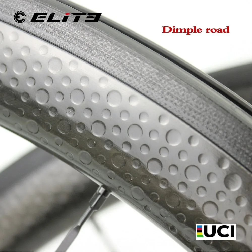 ELITEWHEELS 700C дорожные колеса Dimple карбоновые для велосипеда Tubular / Clincher 45 мм с Novatec J