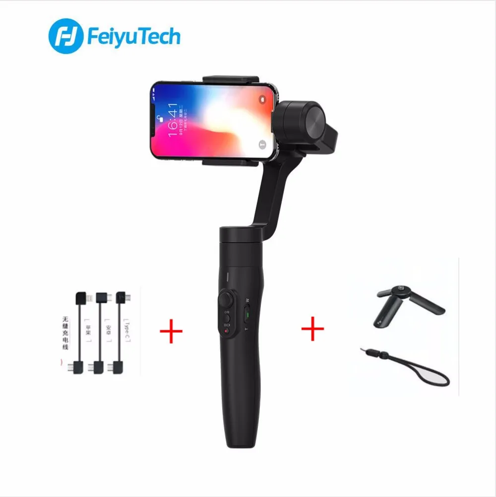 

FeiyuTech Vimble 2 Feiyu 3-Axis Handheld Smartphone Gimbal Stabilizer with 183mm Pole Tripod for iPhone X 8 7 XIAOMI Samsung