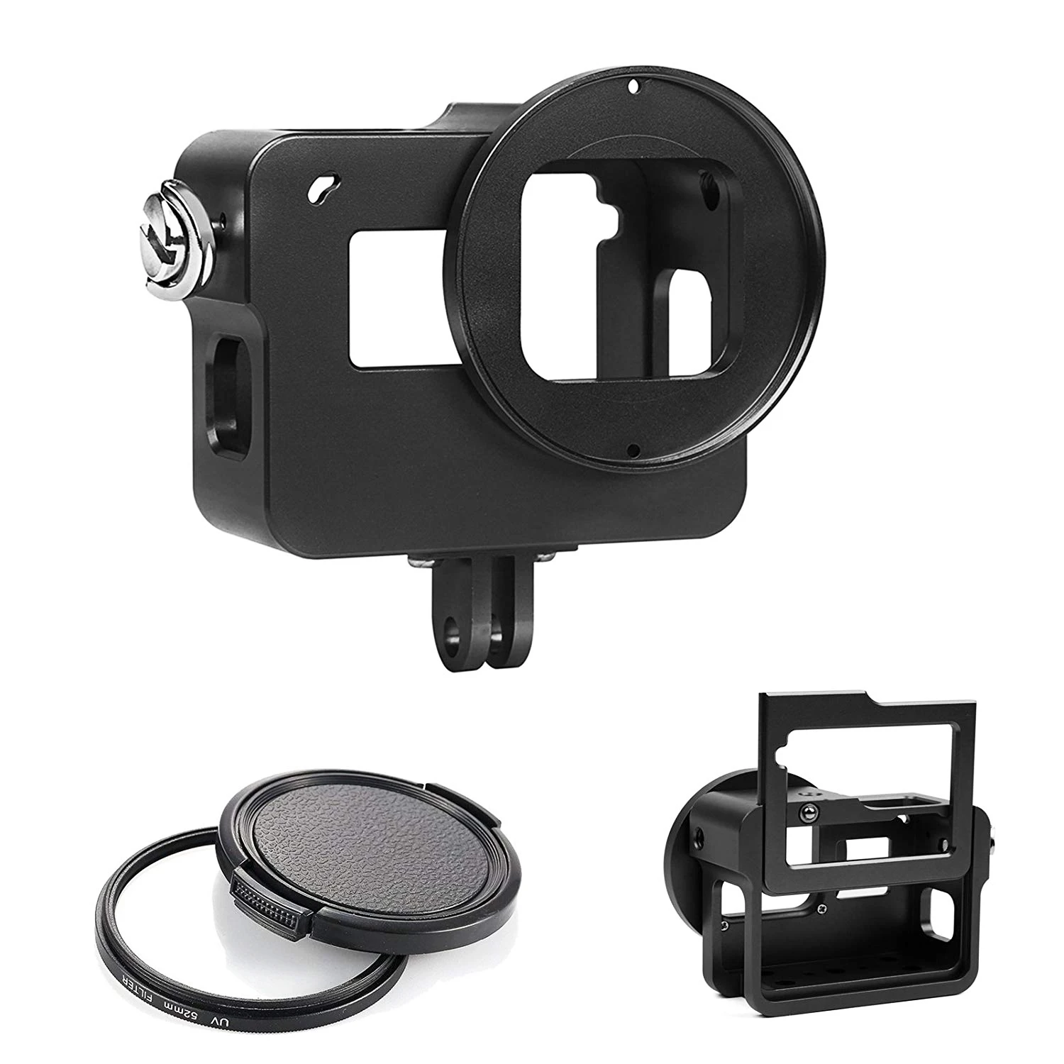 

Upgrade Aluminium Alloy Protective Housing Case Skeleton Border Frame with Backdoor for GoPro Hero 5