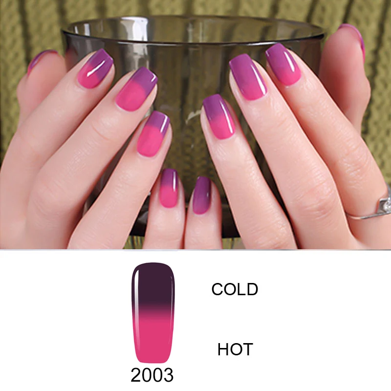 Yinikiz 8 мл телесный розовый изменение температуры 25 Блеск Цвет УФ набор гель-лаков для ногтей сохраняющая тепло, термо-настроение цвет лак подарок