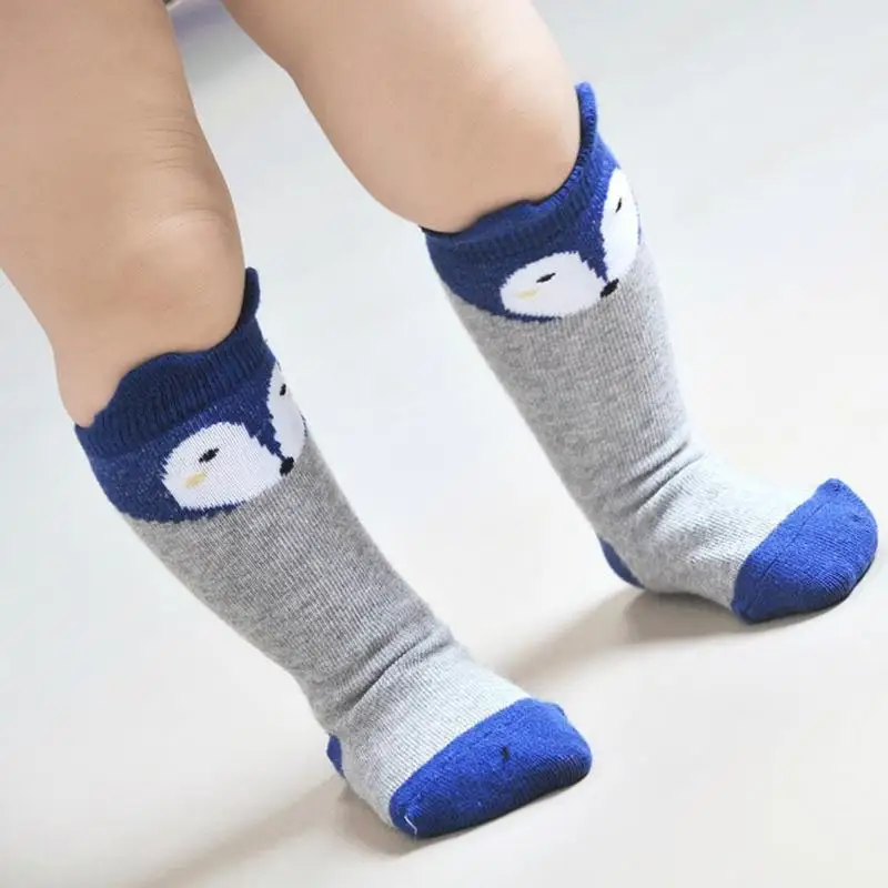 

1 Pair Unisex Lovely Cute Cartoon Animal Kids baby Socks Knee Girl Boy Baby Toddler Socks animal infant Soft Cotton socks 2-4 Y