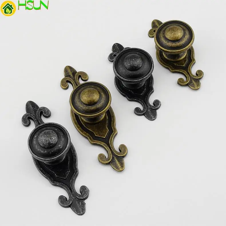 

Retro Antique Black/ Bronze Door Handle Backpate Cupboard Pulls Dresser Handle Kitchen Cabinet Door Handle Furniture Hardware