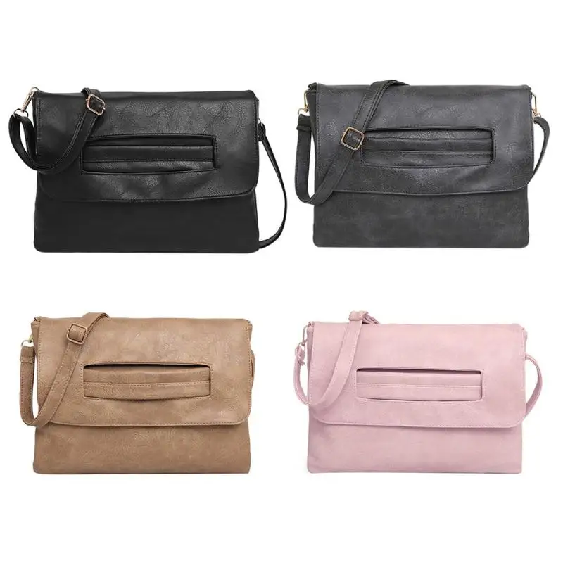 Women Retro Clutch Bag 2019 PU Leather Crossbody Messenger Bags for Women Trend Handbag Female Ladies Clutches Bag C20