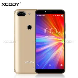 XGODY D27 3g разблокировать смартфон Android 7,0 5,5 дюймов 18:9 полный Экран мобильный телефон 4 ядра 1G + 8G 5MP Камера сотовых телефонов 2500 mAh