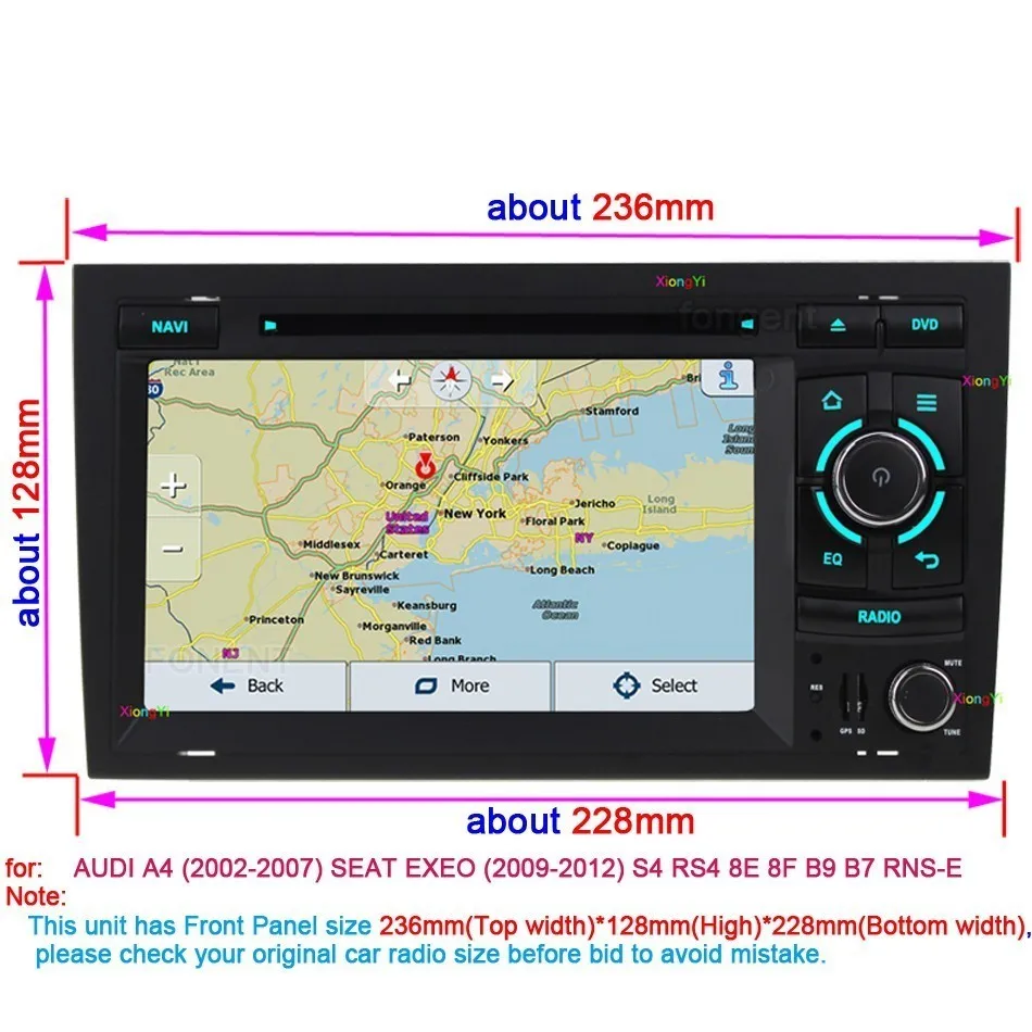 Excellent Android 9.0 Unit Car DVD player for Audi A4 2002 2003 2004 2005 2006 2007 2008 Multimedia 4Gb+64Gb 8-Core RDS PX6 RK3399 GPS PC 2