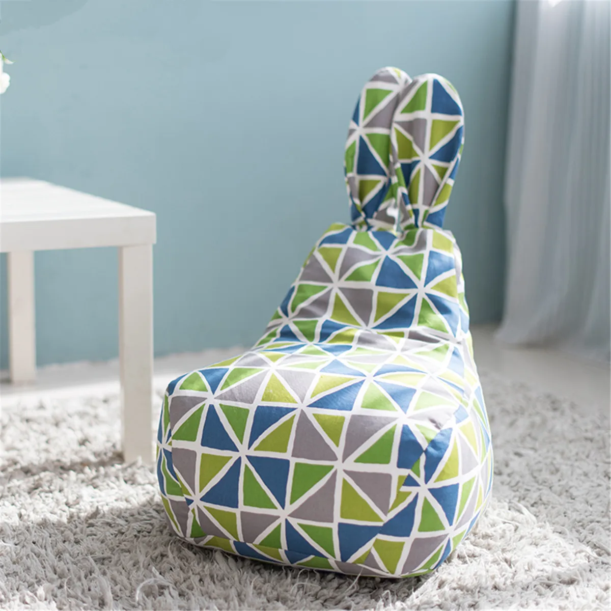 

Small Cute Bean Bag Sofa Chair Ottoman Seat Room Decor With Filler Children Beanbag Removal-Able Wash With Pockets And Pillows