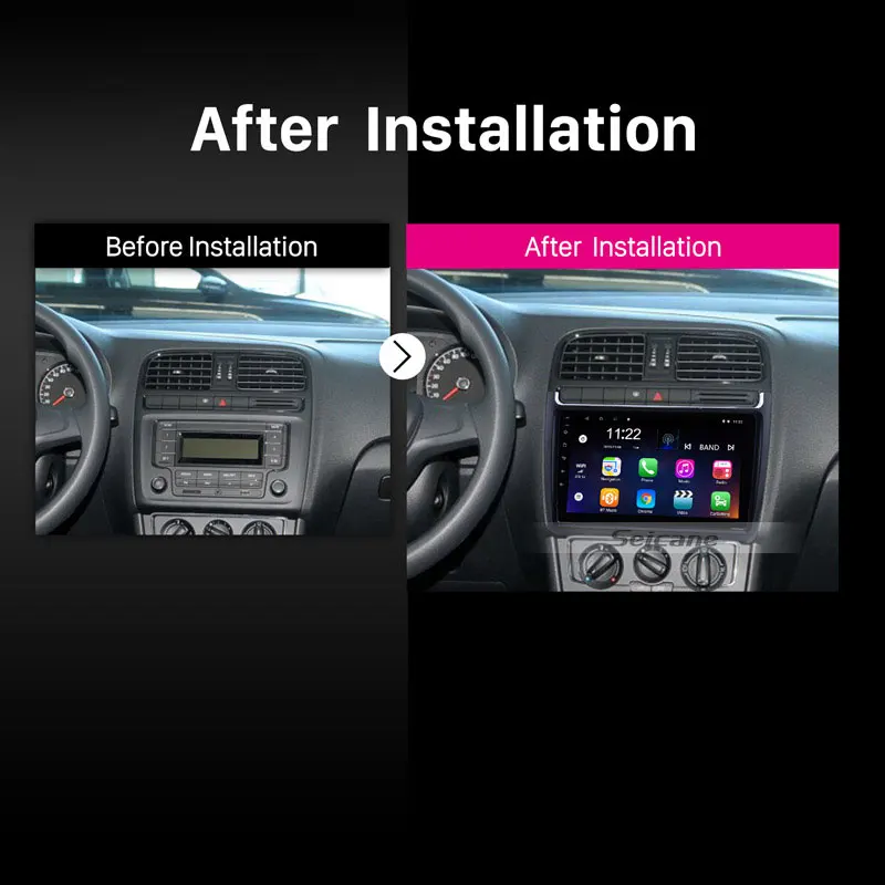 Seicane 9 дюймов 1024*600 Android 10 0 для 2012 2015 VW Volkswagen Polo автомобильное аудио стерео GPS