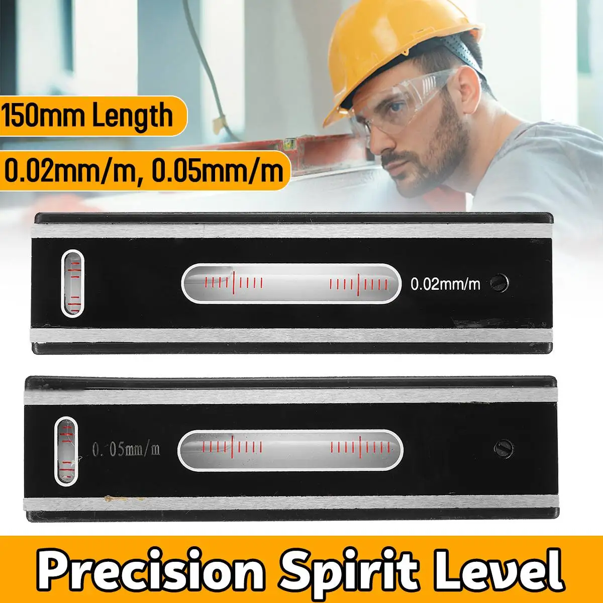 

150mm Engineers Machine Leveler Tool High Precisio Spirit Level Magnetic With Insulating Grip Horizontal Bearing Ruler Lever