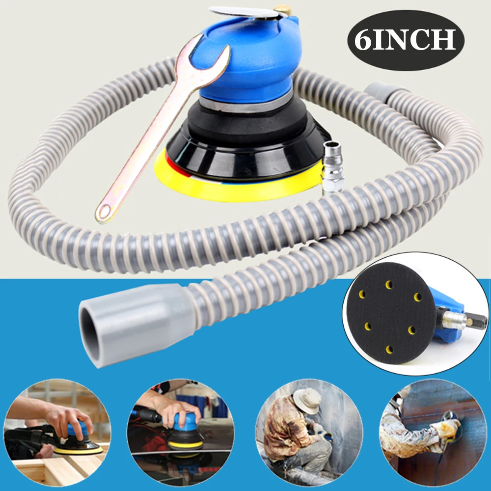 

6 Inch Car Body Surface Circular Pneumatic Sandpaper Random Orbital Air Sander Polished Grinding Machine Hand Tools