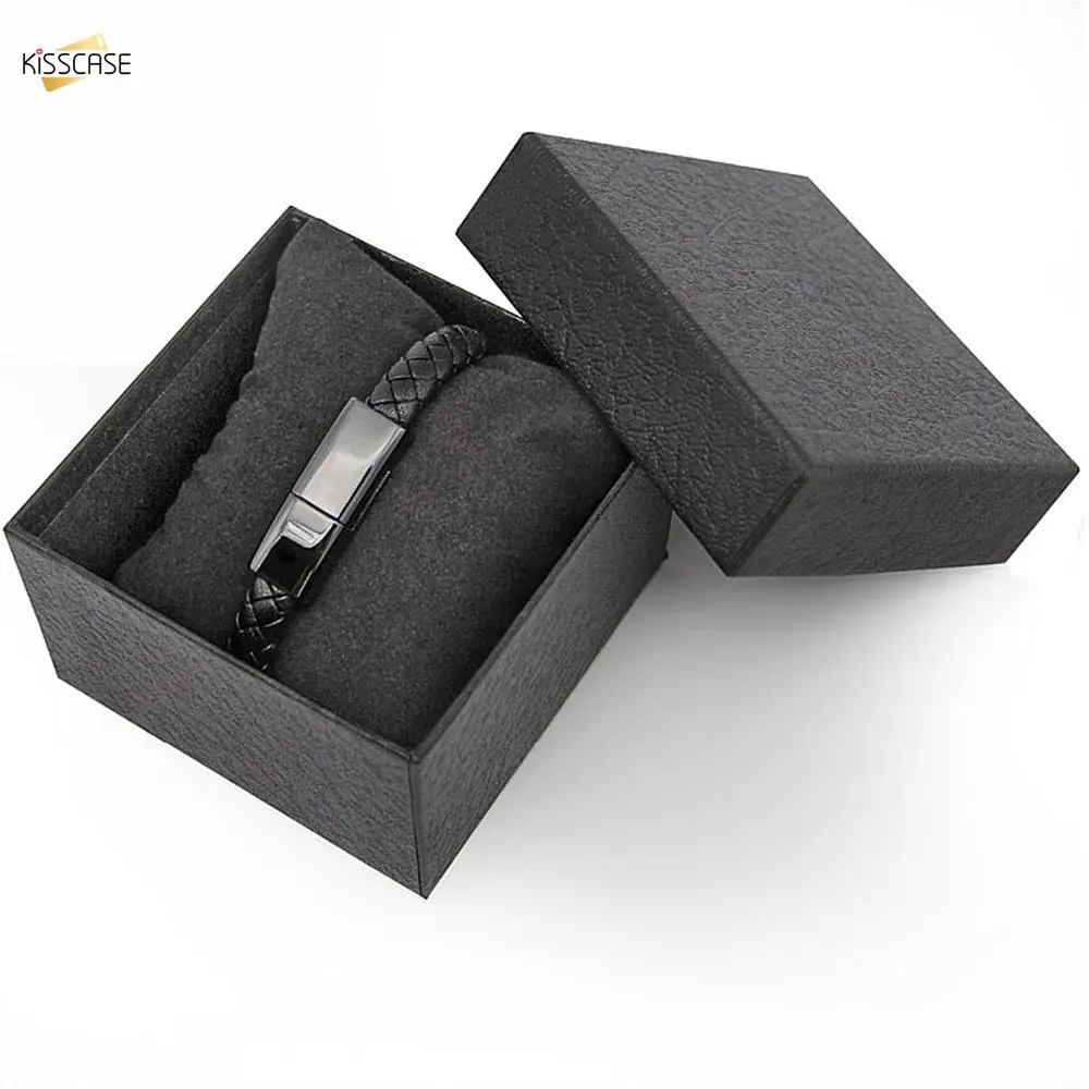  KISSCASE Reise Tragbare Leder Ladegerät Armband Für iPhone 6 6s 7 8 Android Typ-C Telefon Kabel USB