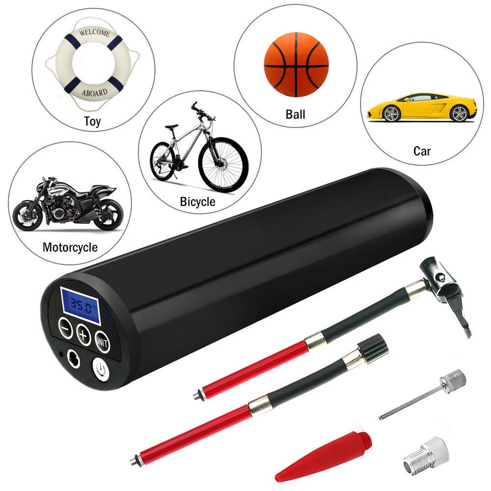 

Air Compressor Mini Air Inflator Car Bicycle Tire Pump Electric LCD LED 12V Digital Portable Urltra-Light 120psi Hand Held