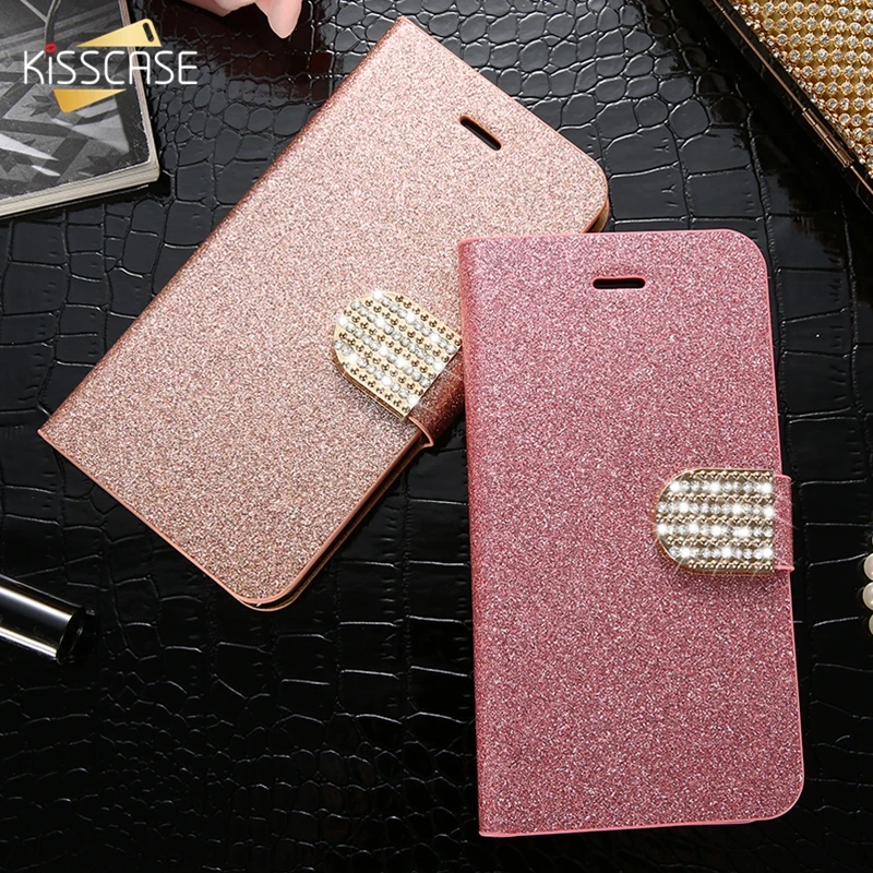 

KISSCASE Glitter Diamond Case For Samsung Galaxy S8 Note 8 S5 S6 Case For Samsung galaxy J3 J5 J7 2016 2017 Note9 5 4 Phone Bags