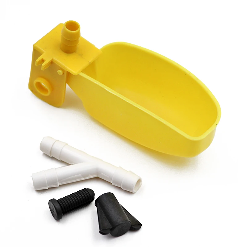 

10 Pcs Quail Bird Drinker Hanging Cups Automatic Waterers 10mm Pipe Bird Parrot Drinking Fountains Bird Feeding Equipments