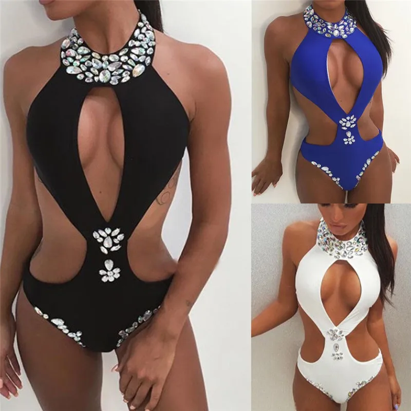 

Sexy Women One Piece Swimsuit Swimwear Hollow Out Bathing Monokini Push Up Bikini Suit