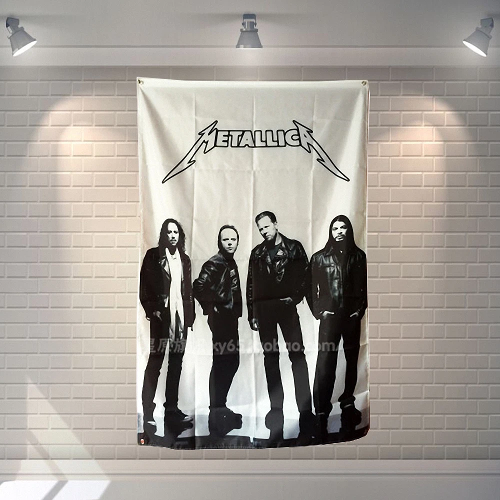 Music Band Banners Wall Flags Hanging Painting Tapestry Cloth Art Bar