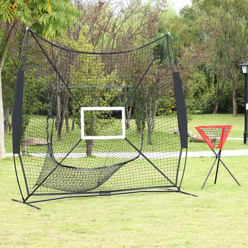 

Baseball Train Net With Single Target Frame & Collector Tube Black Sleevelet Good Quality Useful Equipment