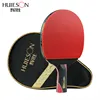 1 Piece Huieson 5 Star Black & Red Carbon Fiber Table Tennis Racket Double Pimples-in Rubber Pingpong Racket for Teenager Player ► Photo 2/5