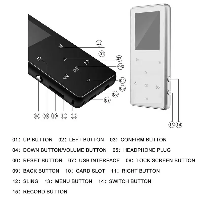 1 8 дюймовый экран MP3 корпус из цинкового сплава Bluetooth воспроизведение видео