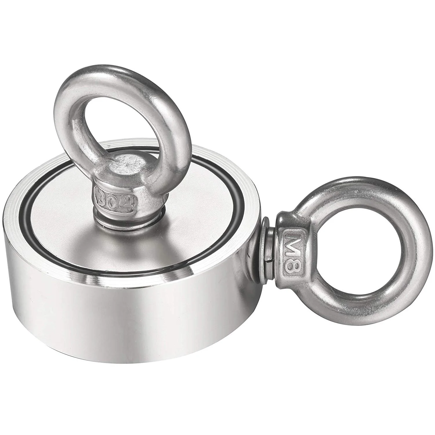 Prezzo WSFS Calda Al Neodimio Da Pesca Magneti Double Sided Rotondo Magnetico Magnete Al Neodimio Con Golfare, Combinato 600 £ Forza di Trazione