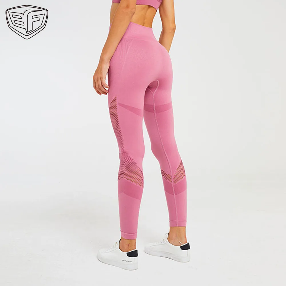 Штаны Для Йоги Фитнес тренировки Леггинсы Бесшовные Push Up Sportwear Jogger Vente вязать