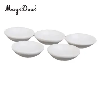

MagiDeal 5Pcs/Set 1/12 Dollhouse Miniature Ceramic Dishes Plates Dining Ware Tableware Decor for Kids Kitchen Pretend Play Toy
