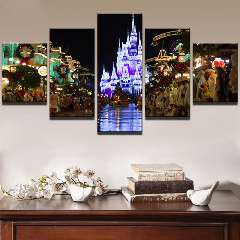 

Top-Rated Canvas HD Printed Paintings Modular Pictures Home Decor Photo 5 Pieces Beautiful Building Poster Wall Art Framework